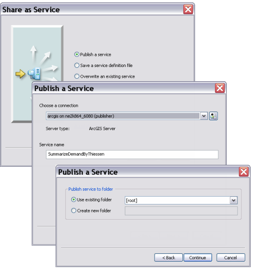 Share as Service wizard Share as Service wizard